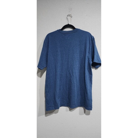 Carhartt Blue Pocket TShirt Men's K87-M One Point Logo In EUC - Picture 2 of 11